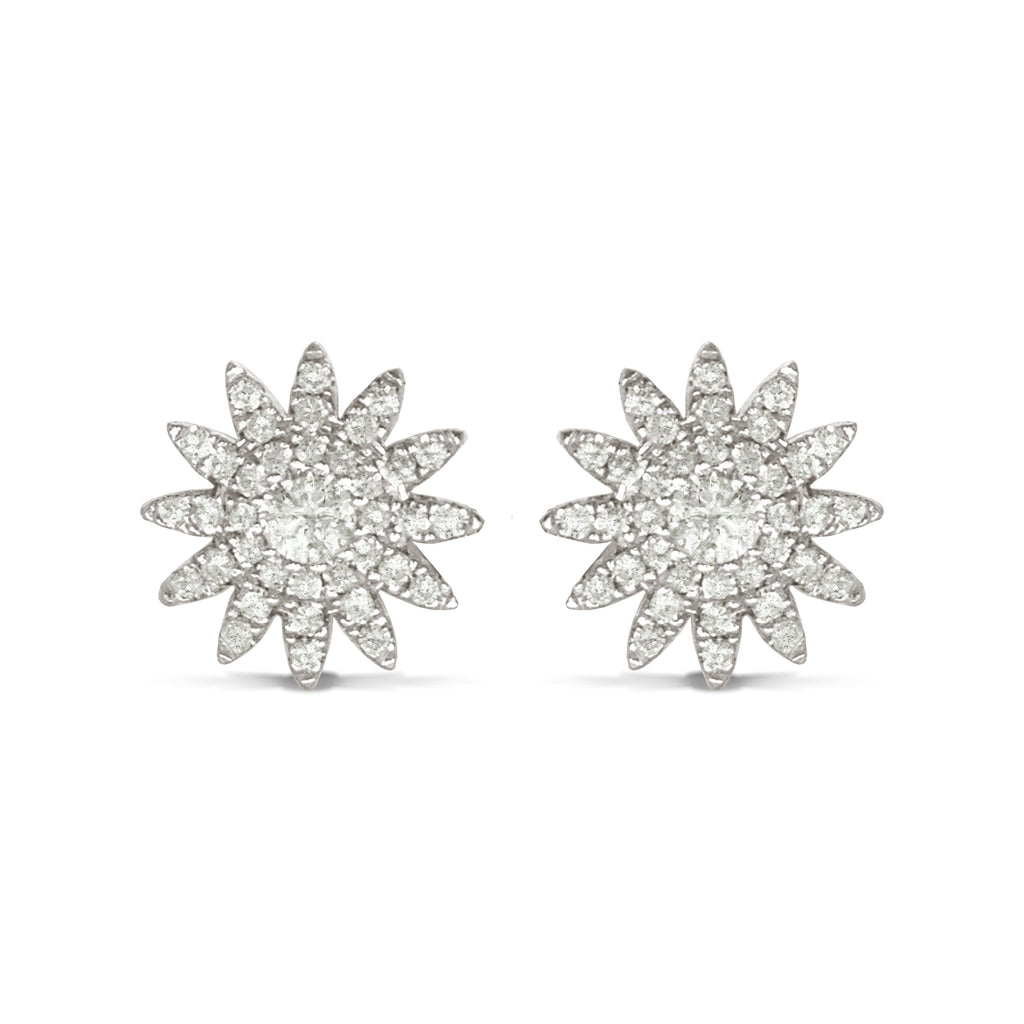 14K Star Burst Diamond Stud Earring 554894