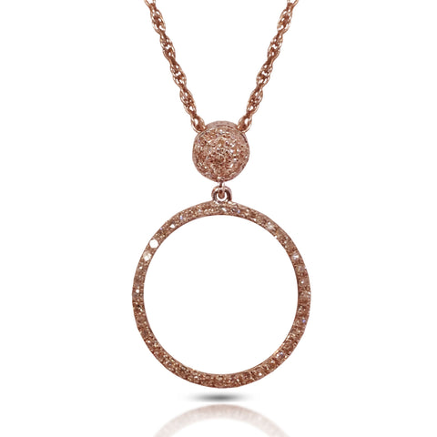 14k gold octagon diamond pave disc lariat " Y " necklace MN71436
