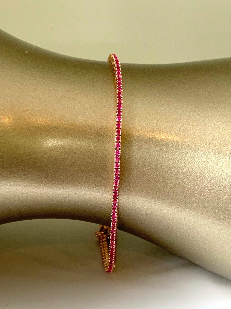 14k gold emerald flexible tennis bracelet BR1E