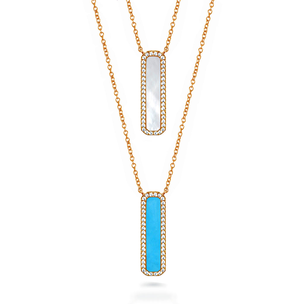 14k mother of pearl vertical bar necklace MN71680MP