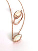 14k gold marquise shape Ethiopian opal & diamond necklace MN3437