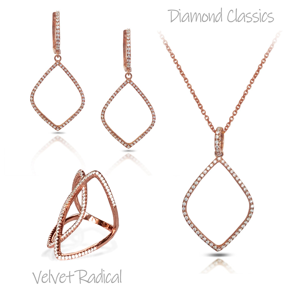 14K Open Face Diamond Kite Charm Pendant MP13265