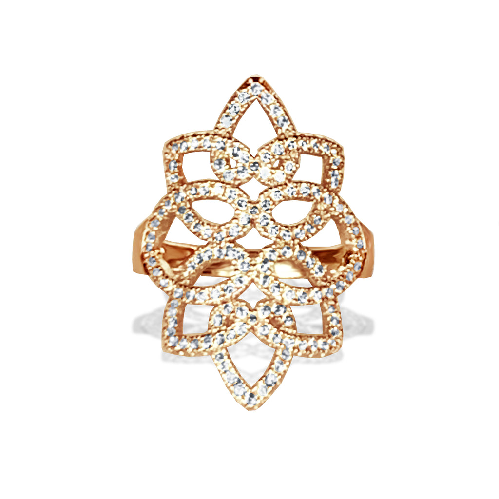 14k gold nouveau diamond fashion ring in FR274