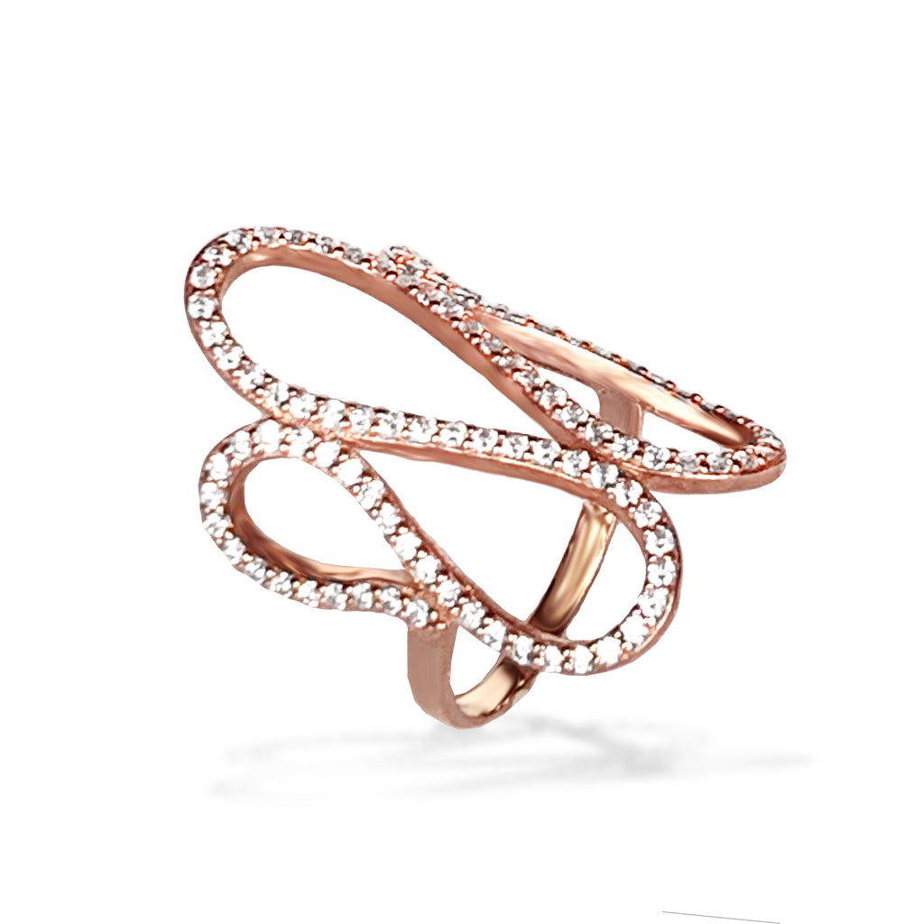 14k gold free form diamond fashion ring FR280