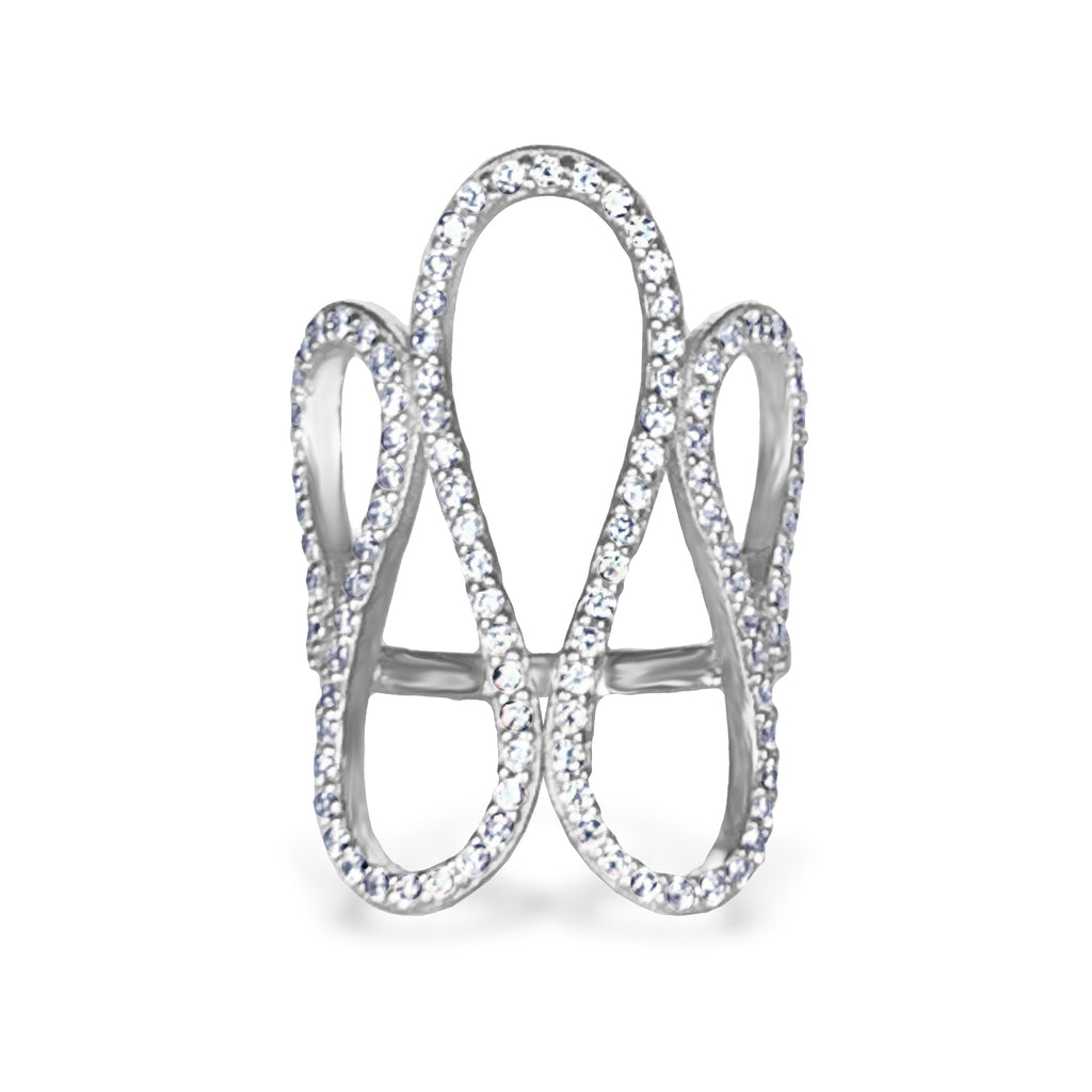 14k gold free form diamond fashion ring FR280