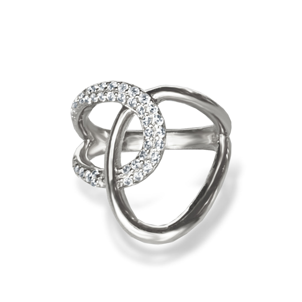 Anel de diamante exclusivo pavimentado em ouro 14k FR284