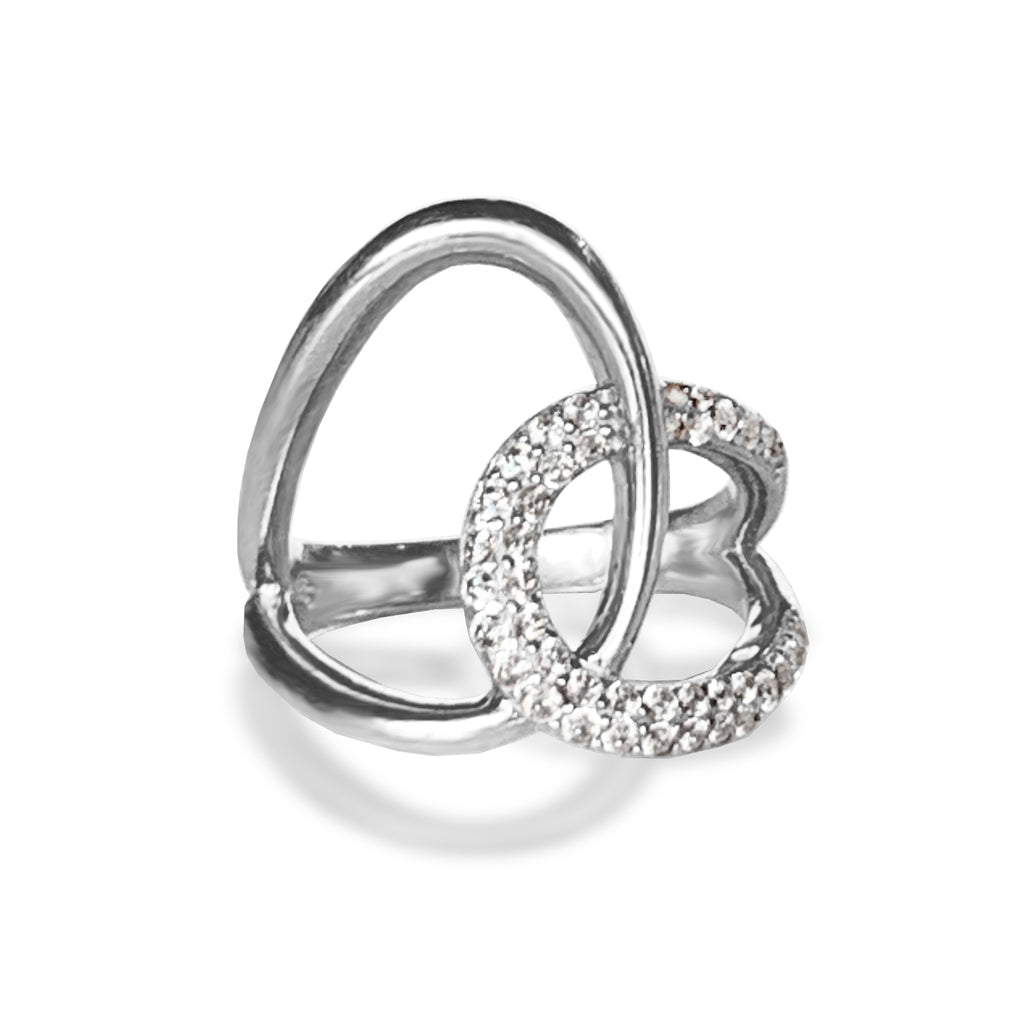 Anel de diamante exclusivo pavimentado em ouro 14k FR284