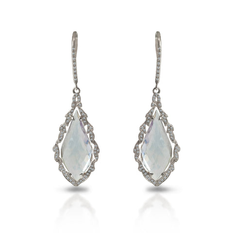 14k trillion turquoise & diamond doublet earrings ME25308TQ