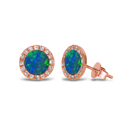 14k gold opal kite dangle earrings ME23796OP
