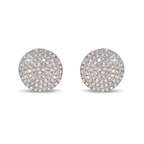 14k Vintage White Topaz Diamond Earrings ME2079