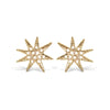14K Gold Diamond Starburst Stud Earring ME3048