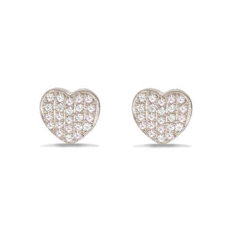 14K Gold Mini Diamond Shape Pave Diamond Stud Earrings ME24643