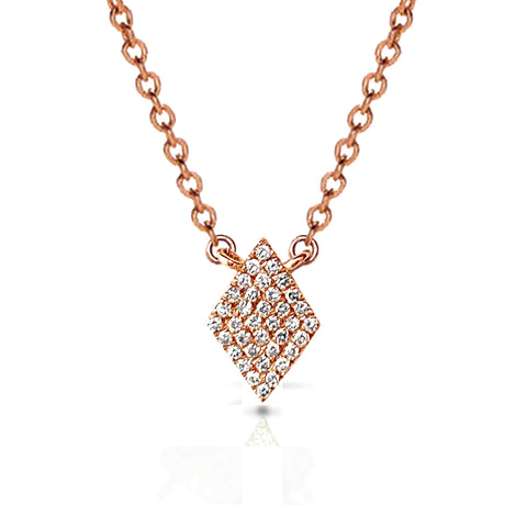 14k Leaf Diamond Pave choker necklace MN42683