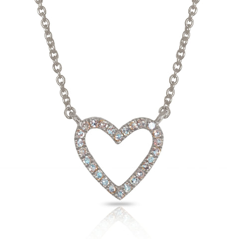 14k heart diamond pave lariat necklace MN71440