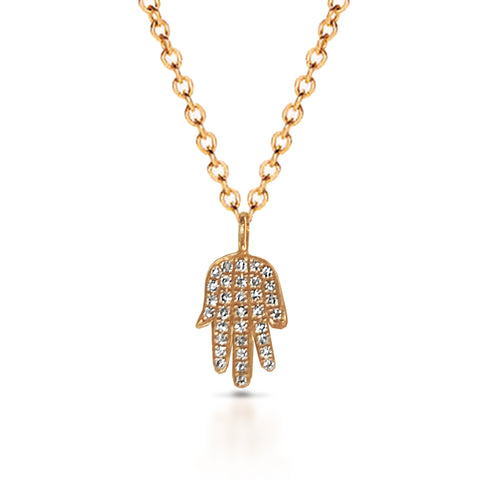 14K Gold Delicate Cross Diamond Necklace P42562