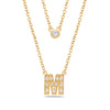 14k gold and diamond initial necklace MN36282M