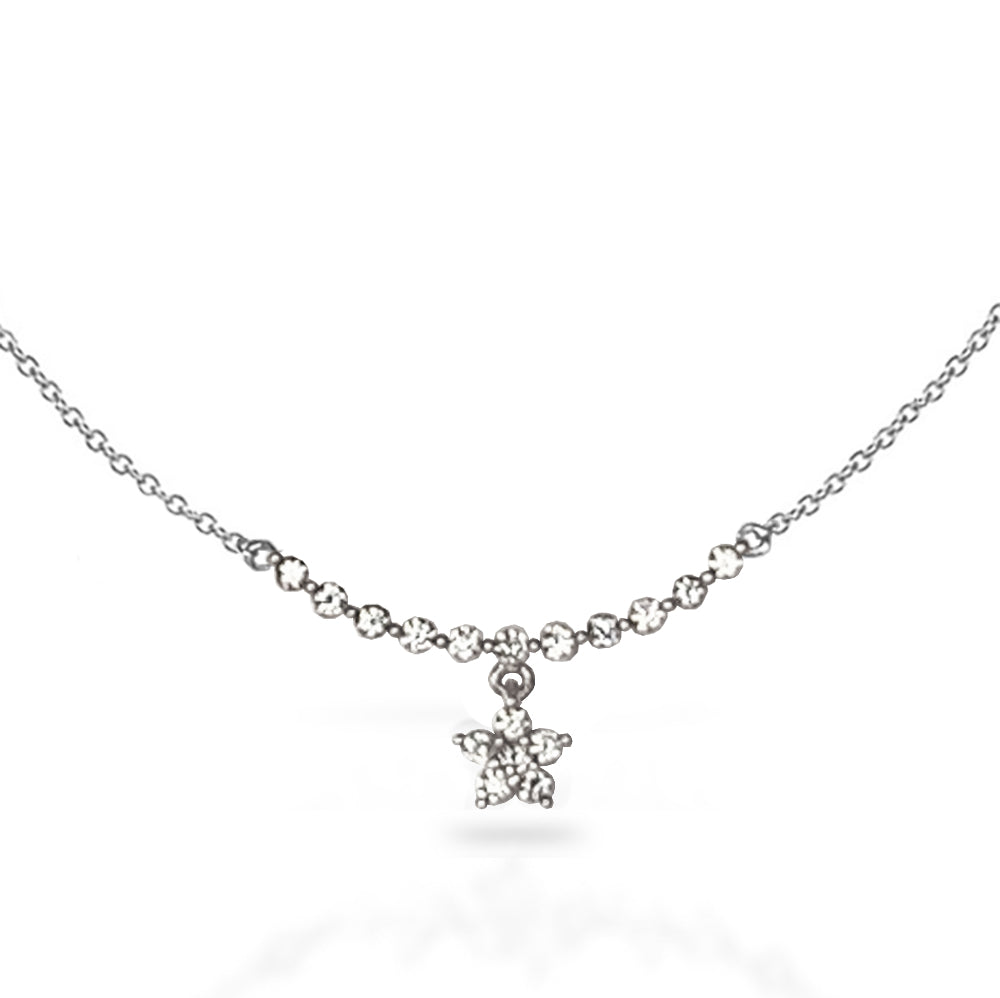 14k Gold Curved bar with star charm necklace N41949