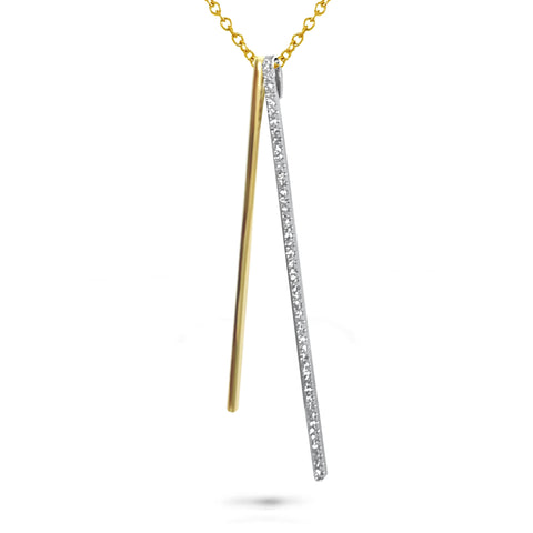14k Interlocking open marquise diamond necklace N4059