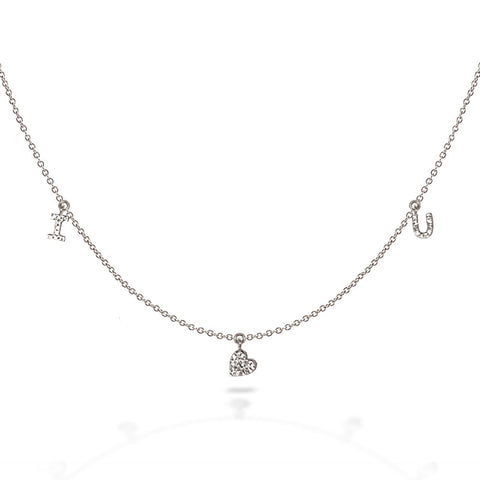 14K Gold Diamond Open Heart Necklace MN2501