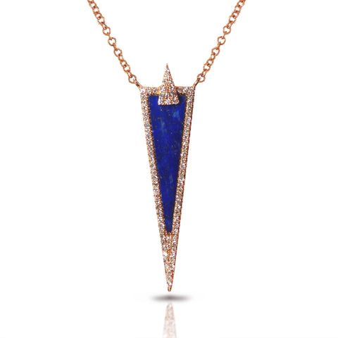 14k gold Art Deco Blue Lapis Diamond Earrings ME24899