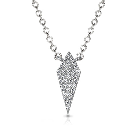 14k Leaf Diamond Pave choker necklace MN42683