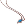 14k Gold delicate diamond shape turquoise necklace MN71675TQ