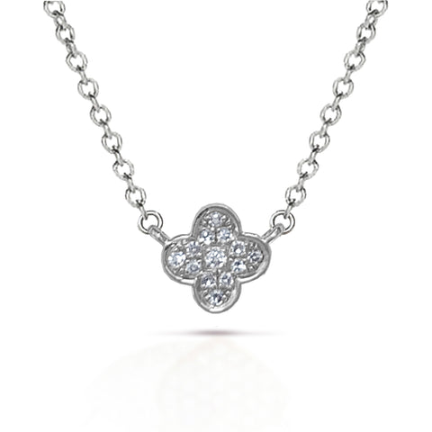14k gold diamond pave drop choker necklace MN42687
