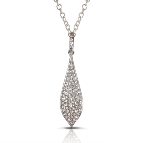 14k heart diamond pave lariat necklace MN71440