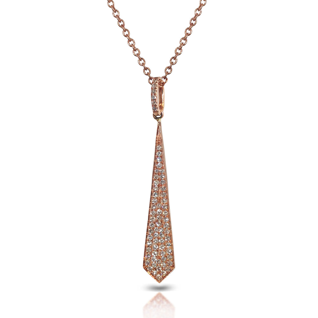 14K Pave Diamond Spear Charm Pendant MP23757