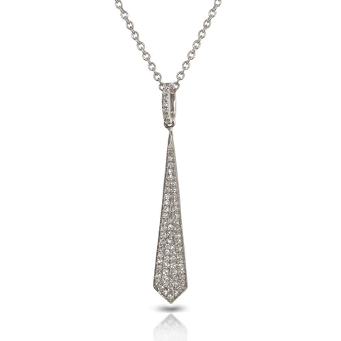 14K Gold  Diamond Bar Lariat Necklace LAR02A