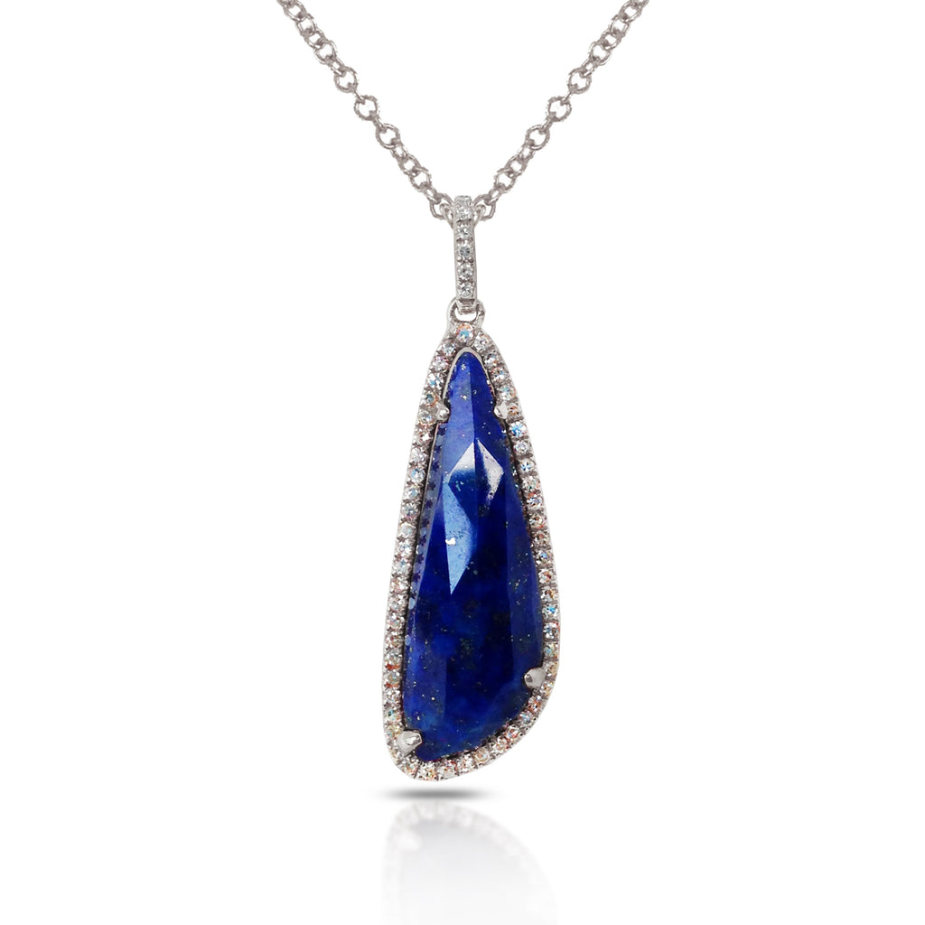 14K Lapis and Diamond Charm Pendant MP25308