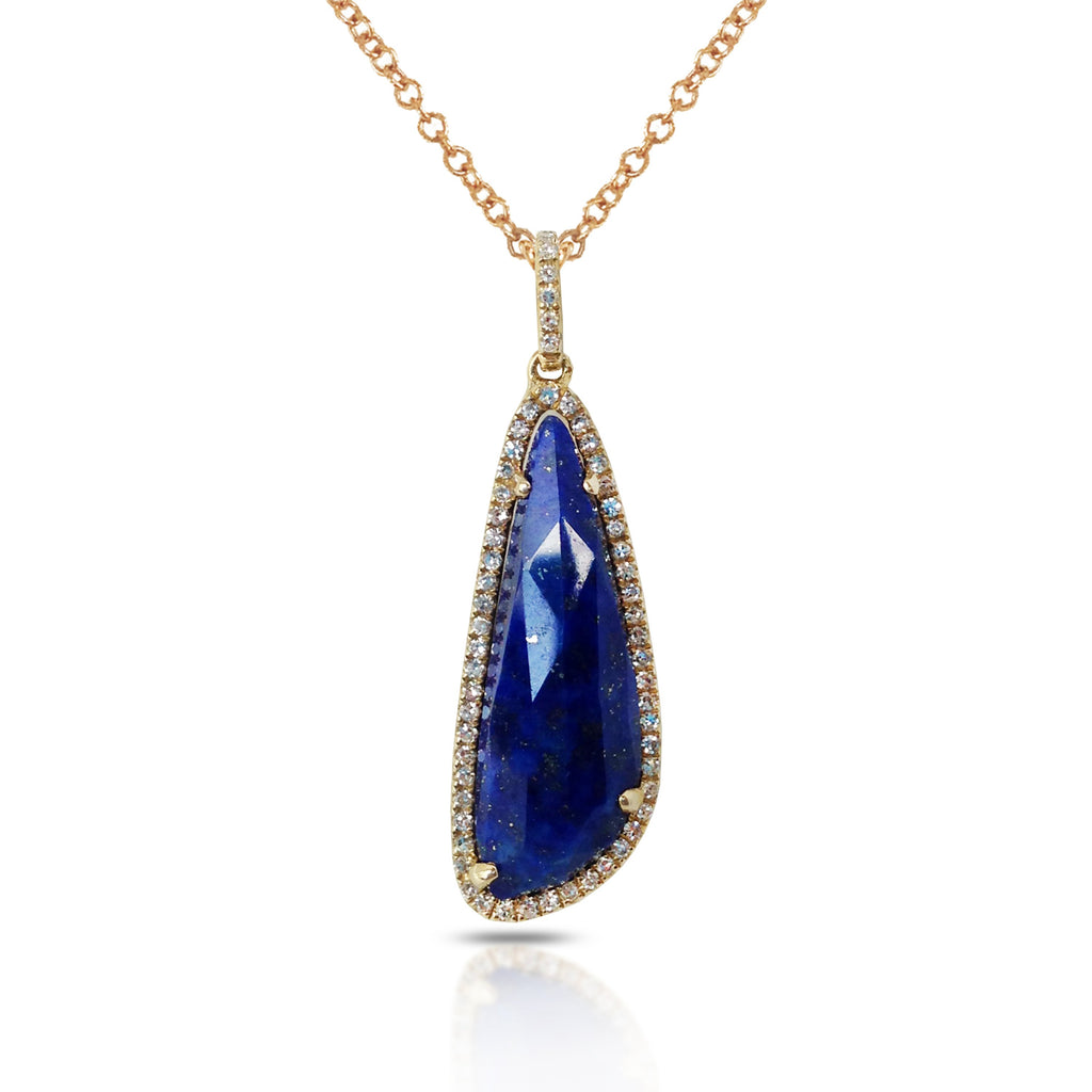 14K Lapis and Diamond Charm Pendant MP25308
