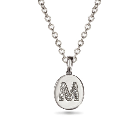 14k Petite pave kite diamond charm necklace MN71674