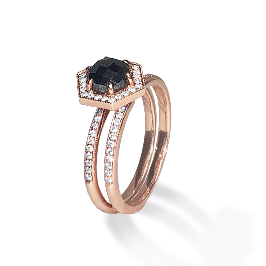 Aliança de casamento de diamante delicado ouro 14k MR31593W
