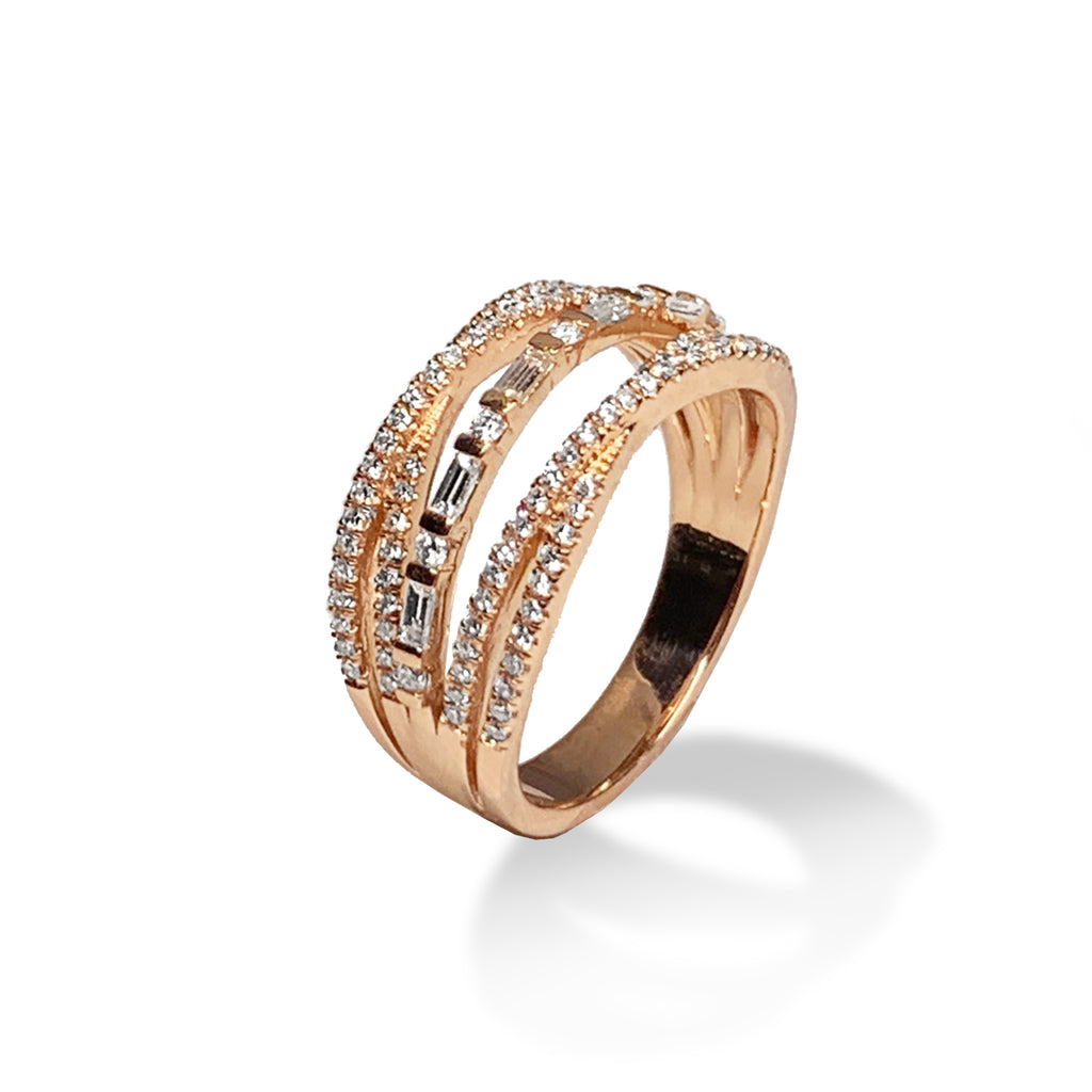 14k gold baguette fashion band MR31649