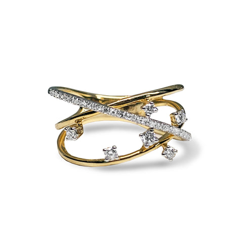 14k Gold Delicate Diamond Wedding Band MR31592W