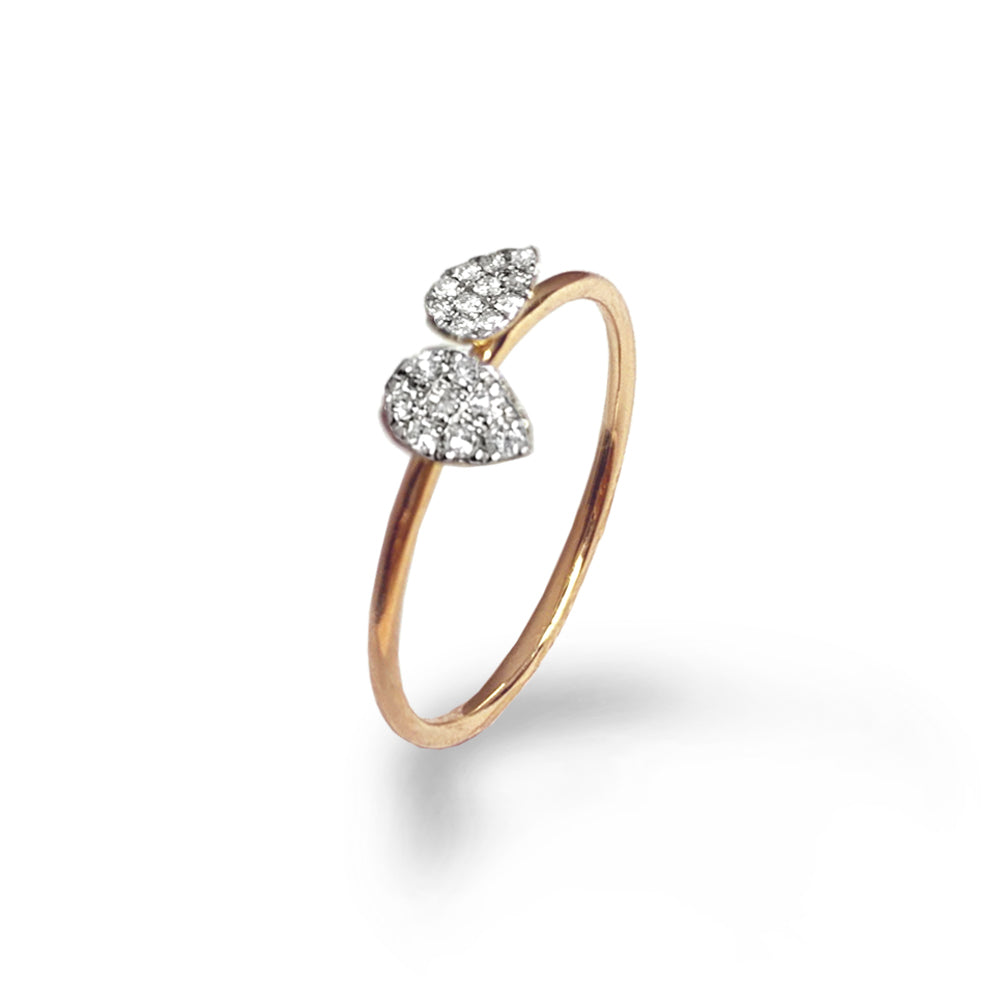 14k modern delicate pave drop fashion ring MR43828