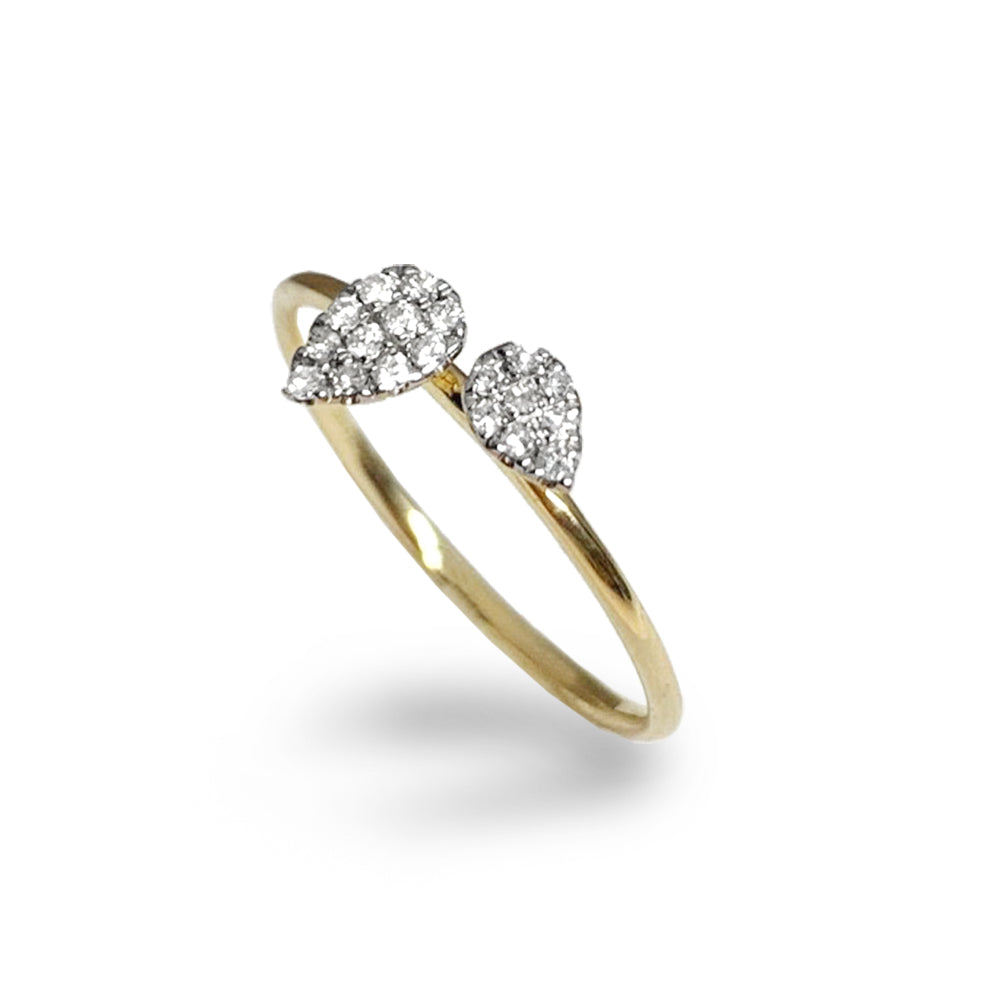 14k modern delicate pave drop fashion ring MR43828