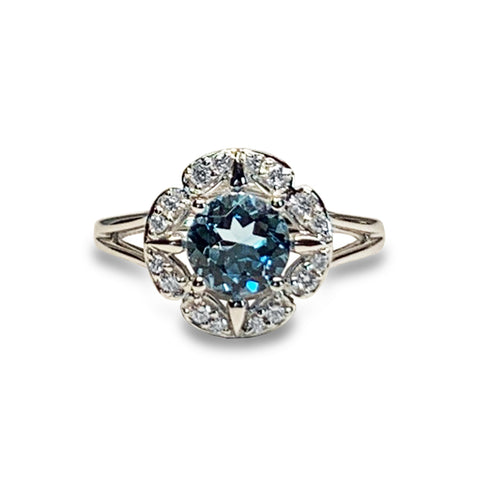 Aliança de casamento de diamante delicado ouro 14k MR31593W
