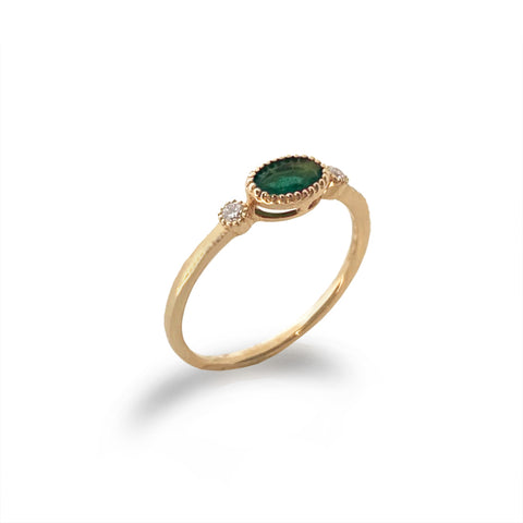 14k gold emerald doublet fashion ring OR1DBE