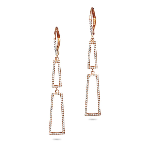 14K gold baguette ruby & diamond mini hoop earrings ME2421DR