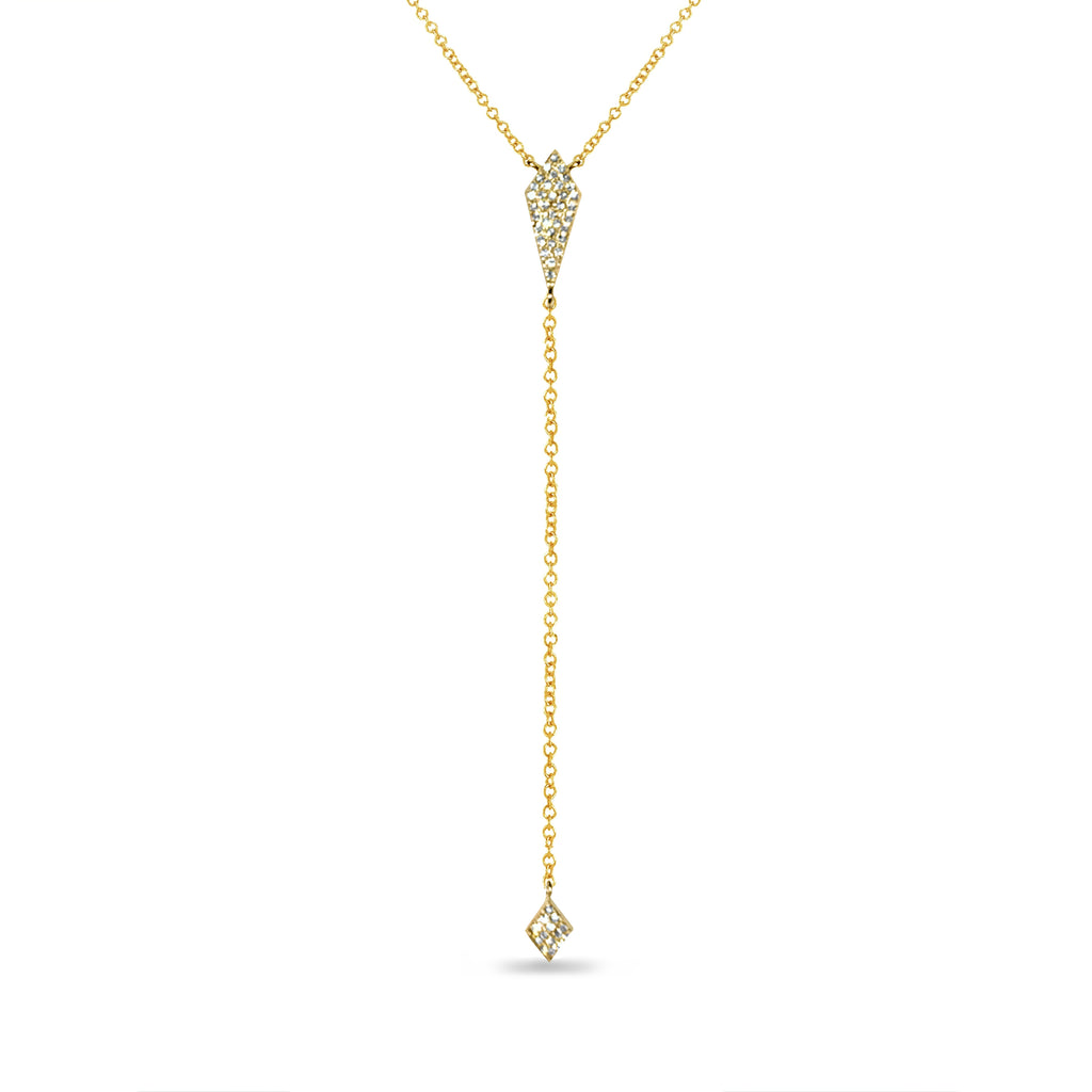 14k kite diamond pave lariat necklace MN71439