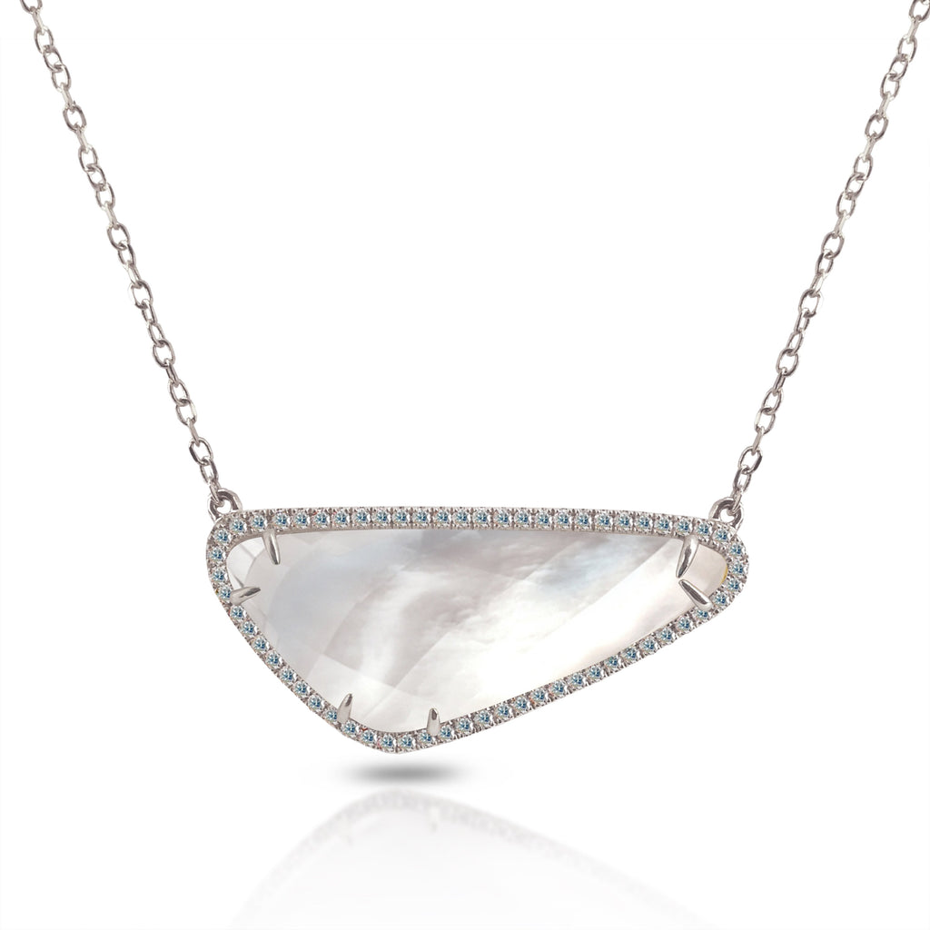 14K Irregular Shape Mother of Pearl Necklace OGP14MP
