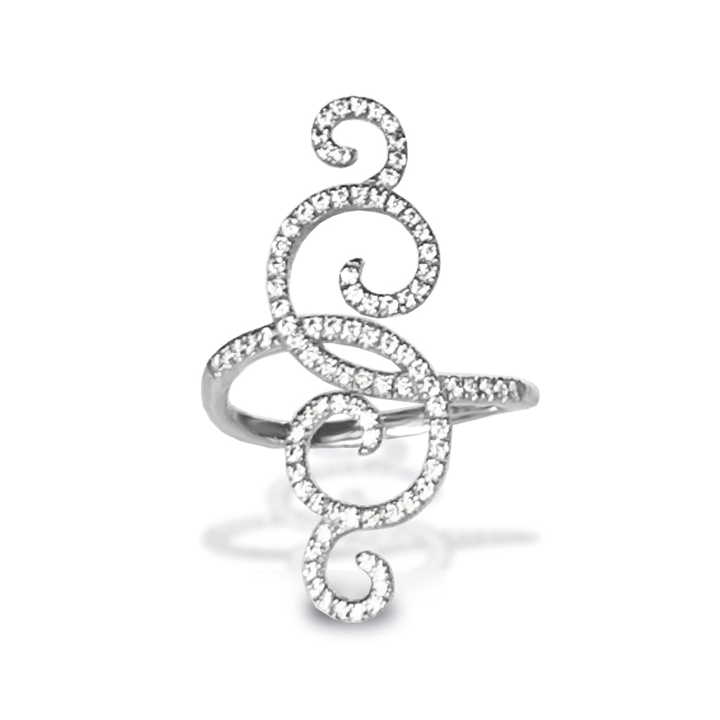 14k gold nouveau diamond fashion ring OGR12