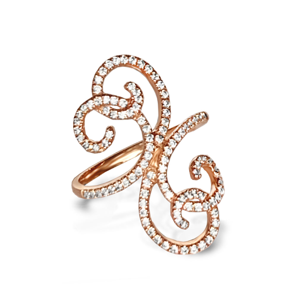 14k gold nouveau diamond fashion ring OGR13