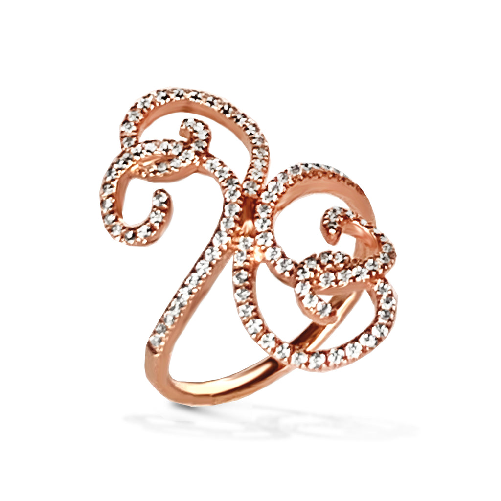 14k gold nouveau diamond fashion ring OGR13