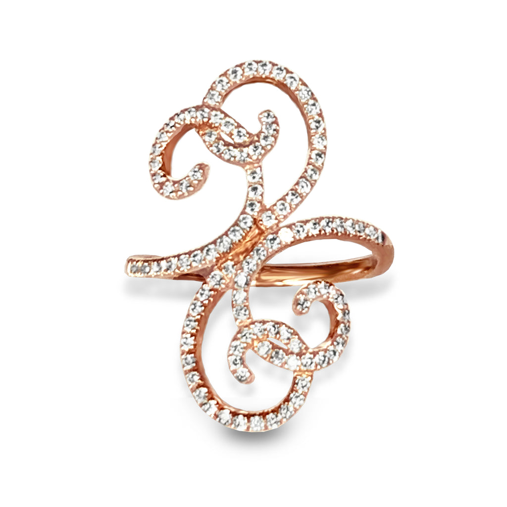 14k gold nouveau diamond fashion ring OGR13