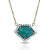 14K Polygon Amazonite  Diamond Necklace ON2AMZ