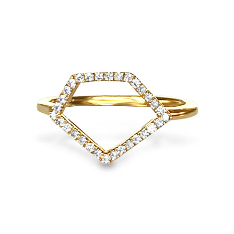 14k gold elongated open oval diamond pave hoop dangle earrings ME26194