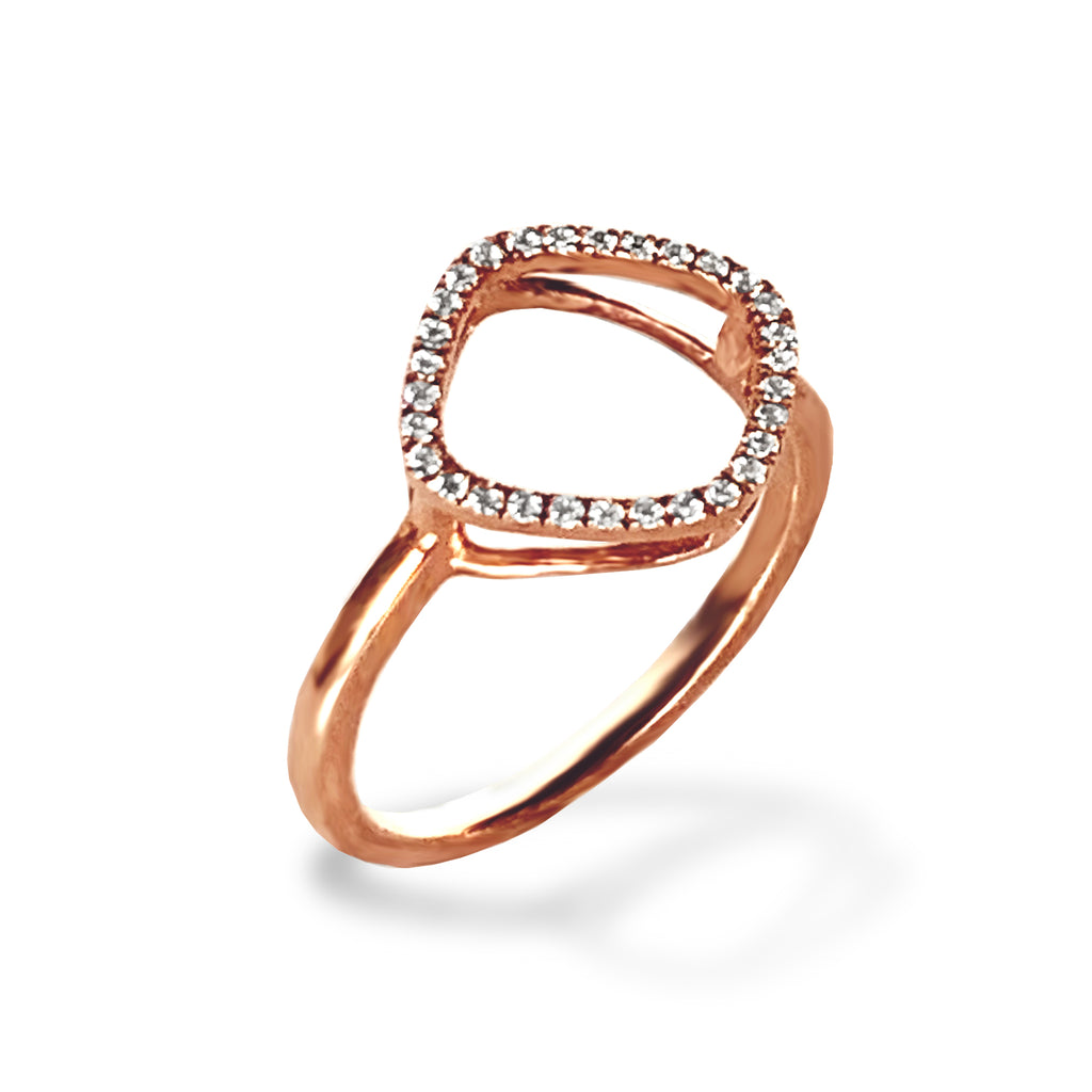 14k gold cushion diamond fashion ring OR3D